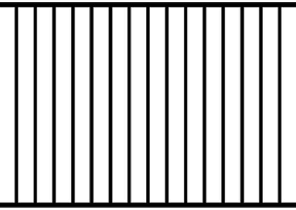 Style E — Smooth Top, two-rail aluminum fence panel